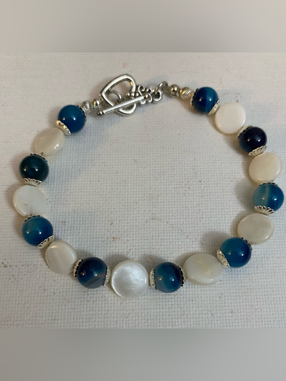 Genuine Agate & Mother of Pearl bracelet